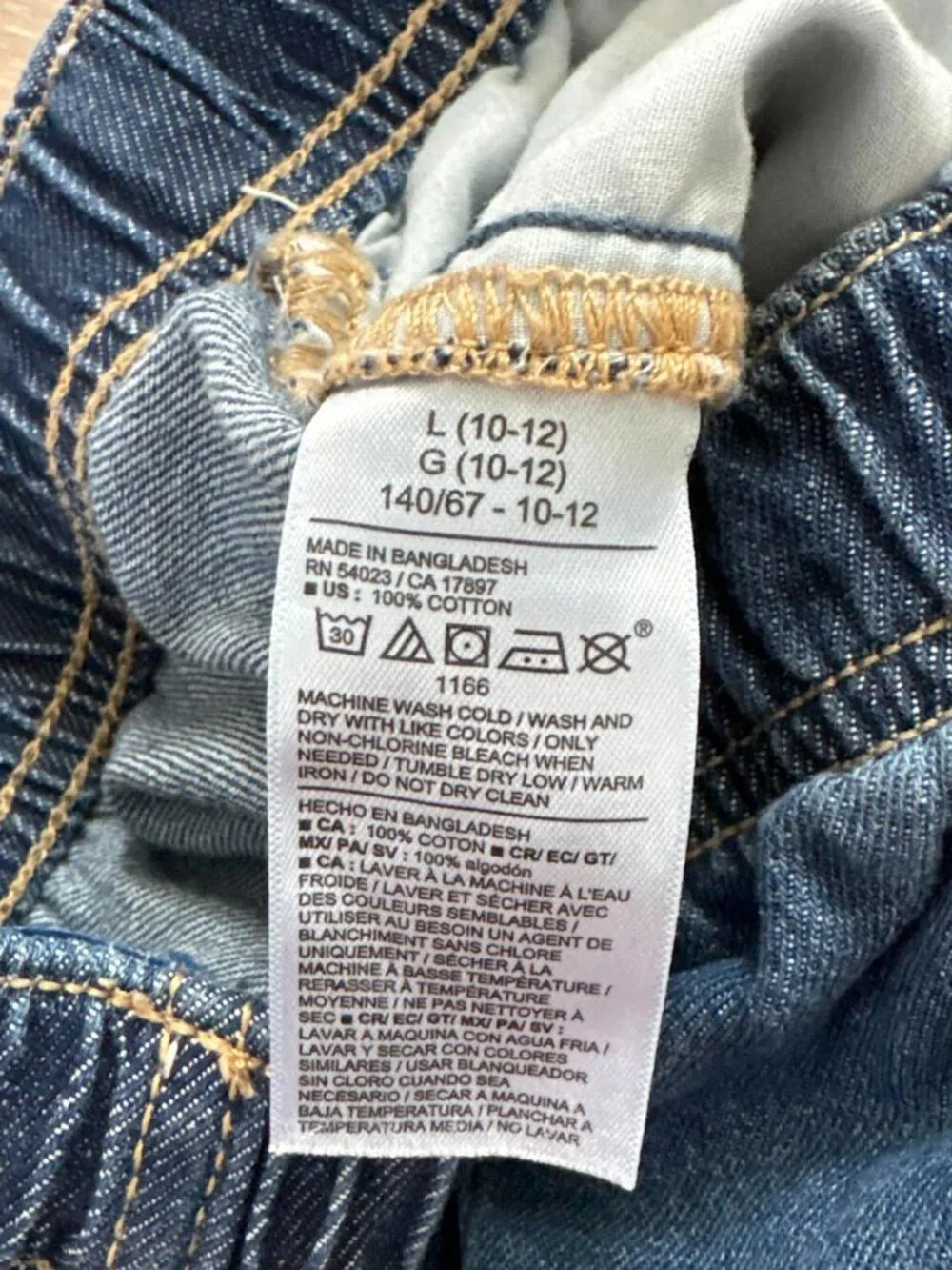 Old Navy Girls High-Waisted Pull-On Super Wide-Leg Cargo Jeans Size 10–12